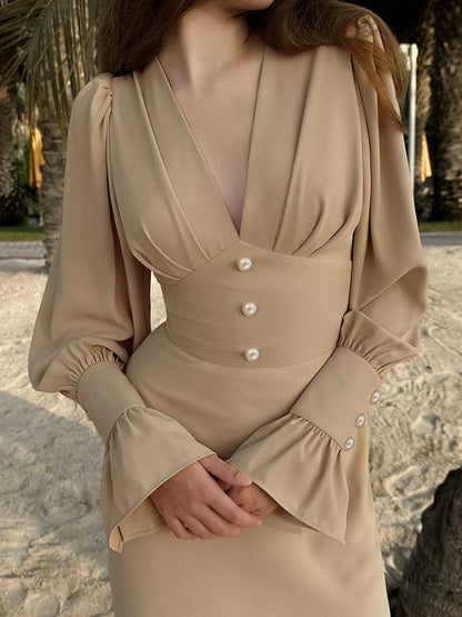 V-Neck Slim Sexy Dress