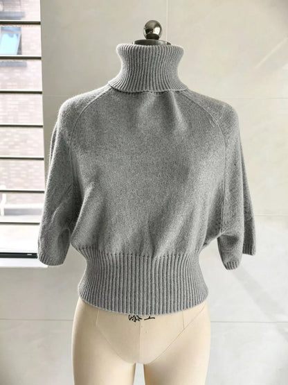 Turtleneck Batwing Sleeve Sweater