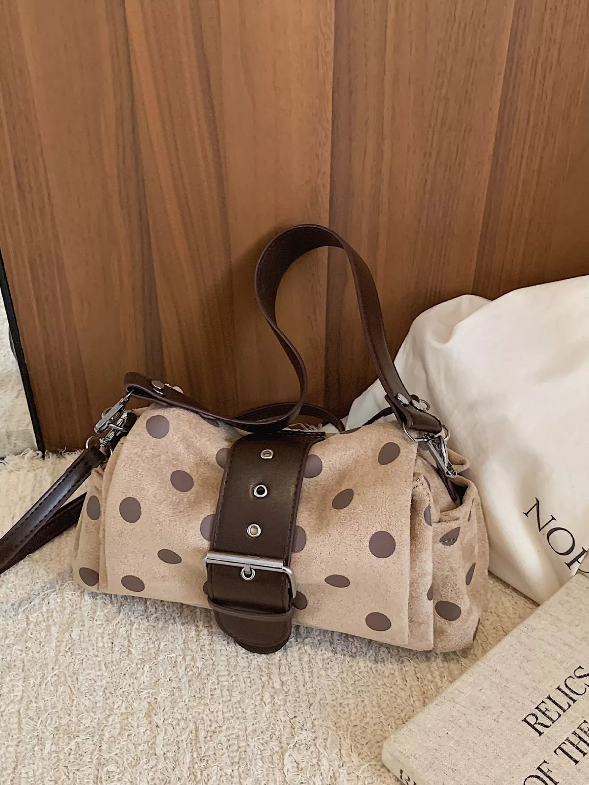 Vintage Polka Dot Shoulder Bag