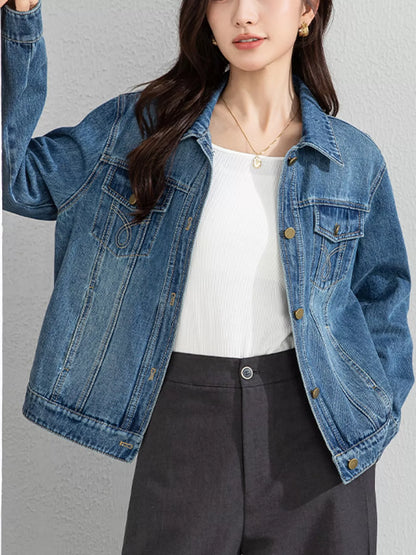Vintage Wash Relaxed Fit Denim Jacket