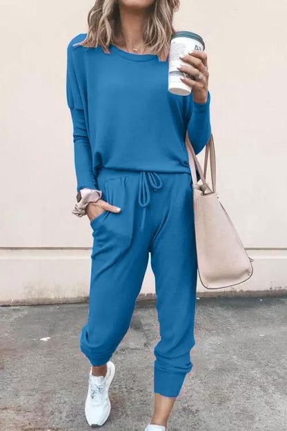 Clidress Comfy T-shirt&Pants Two Pieces Set
