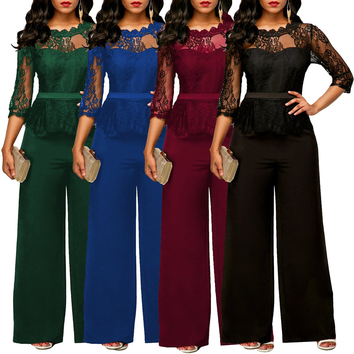Formal Sexy Lace Jumpsuit