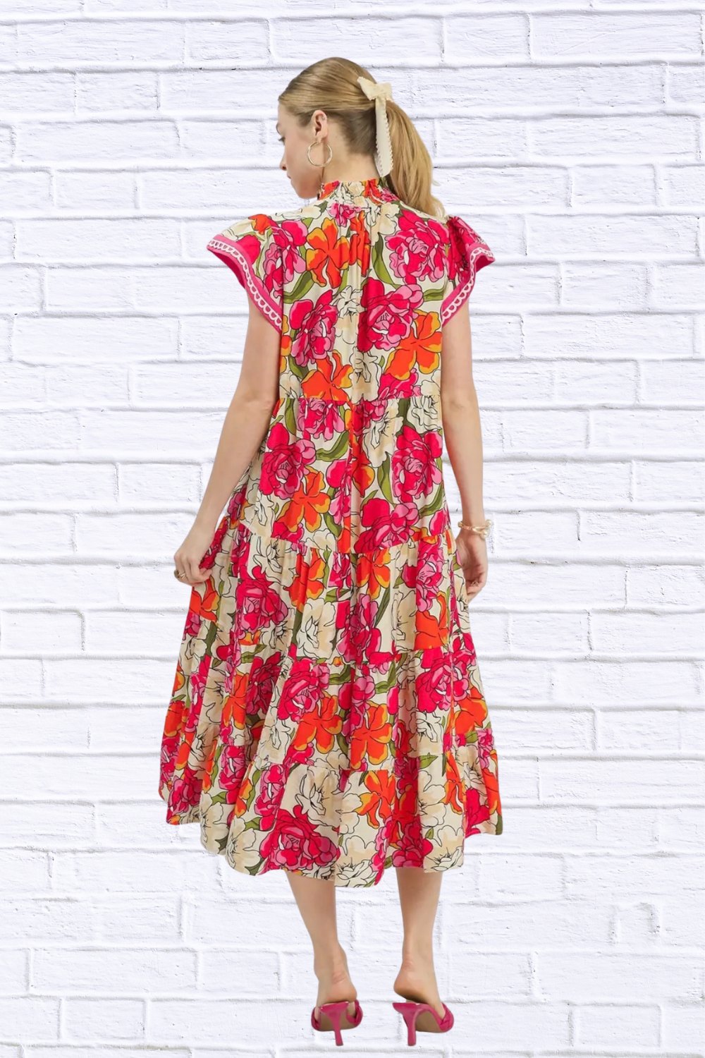 Floral Tiered Midi Dress for Women | Umgee Bold Print Boutique