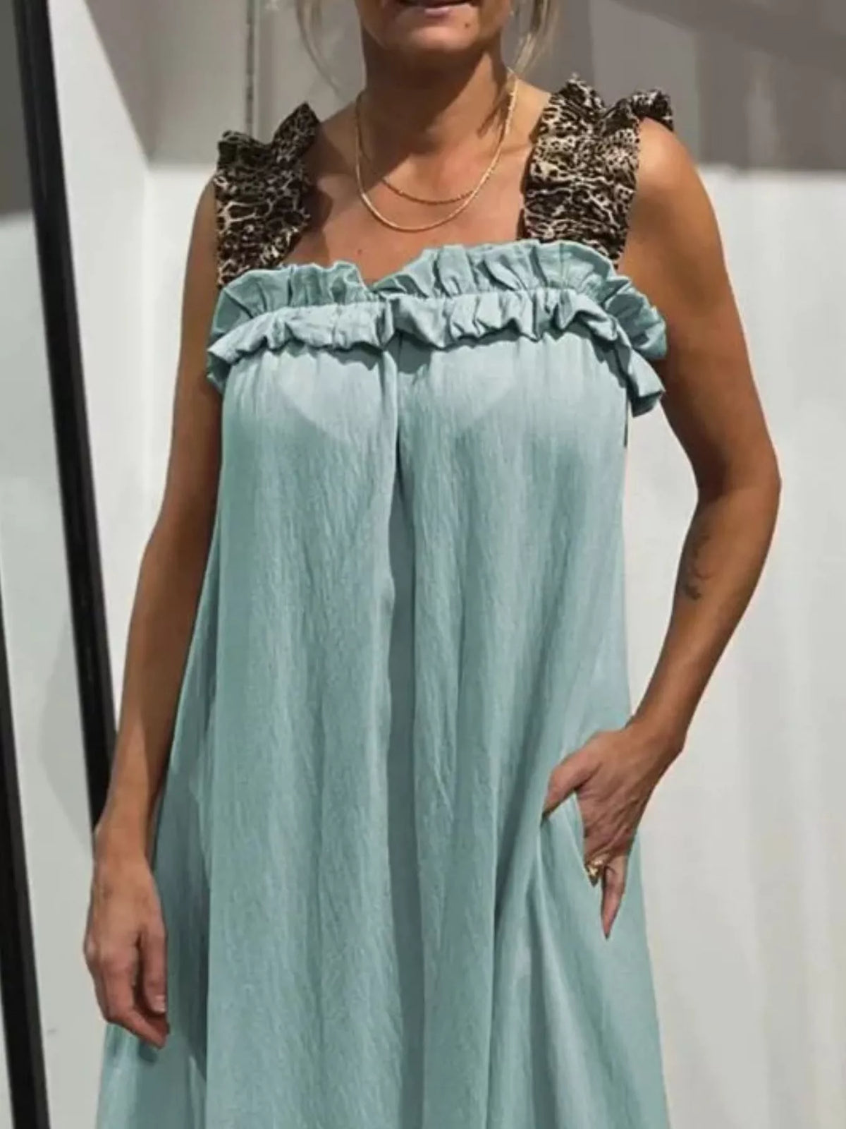 Full Size Ruffled Strap Flowy Maxi Dress Plus Size