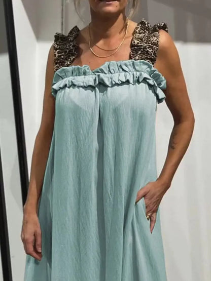 Full Size Ruffled Strap Flowy Maxi Dress Plus Size