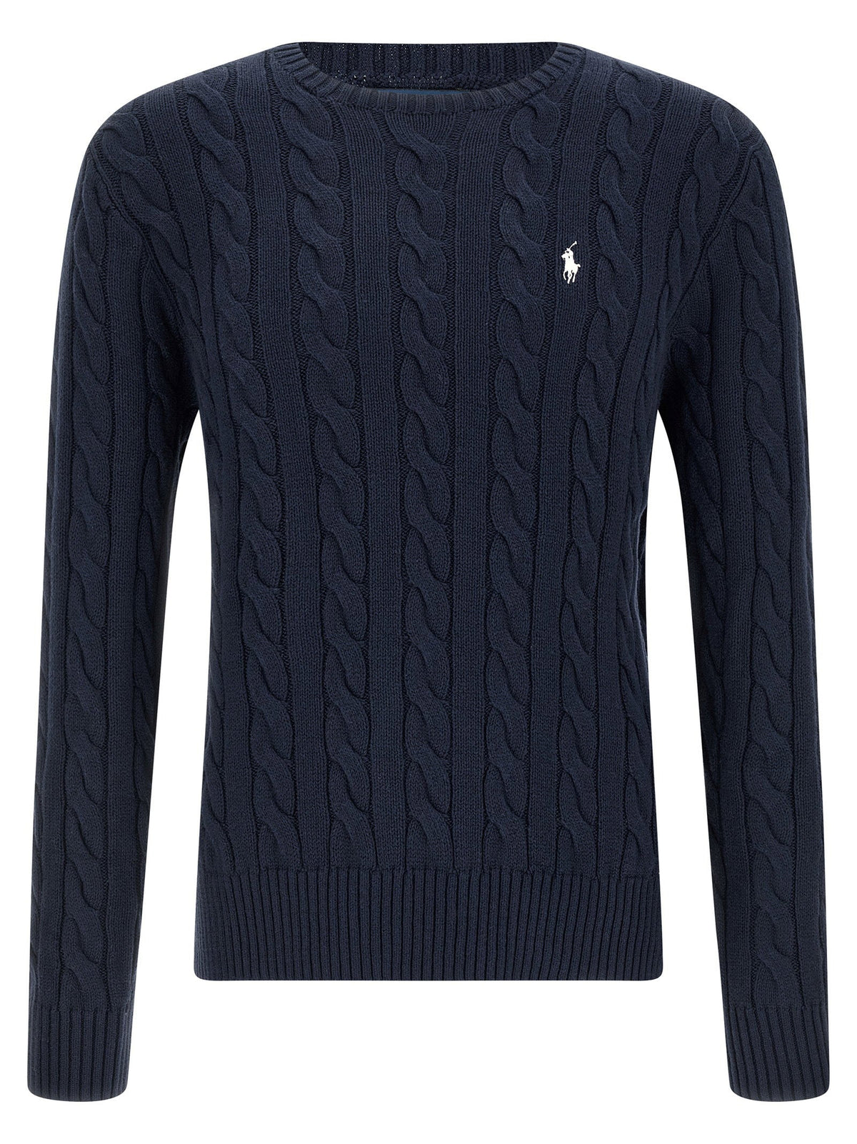 Polo Ralph Lauren Cotton Braided Sweater - Blue