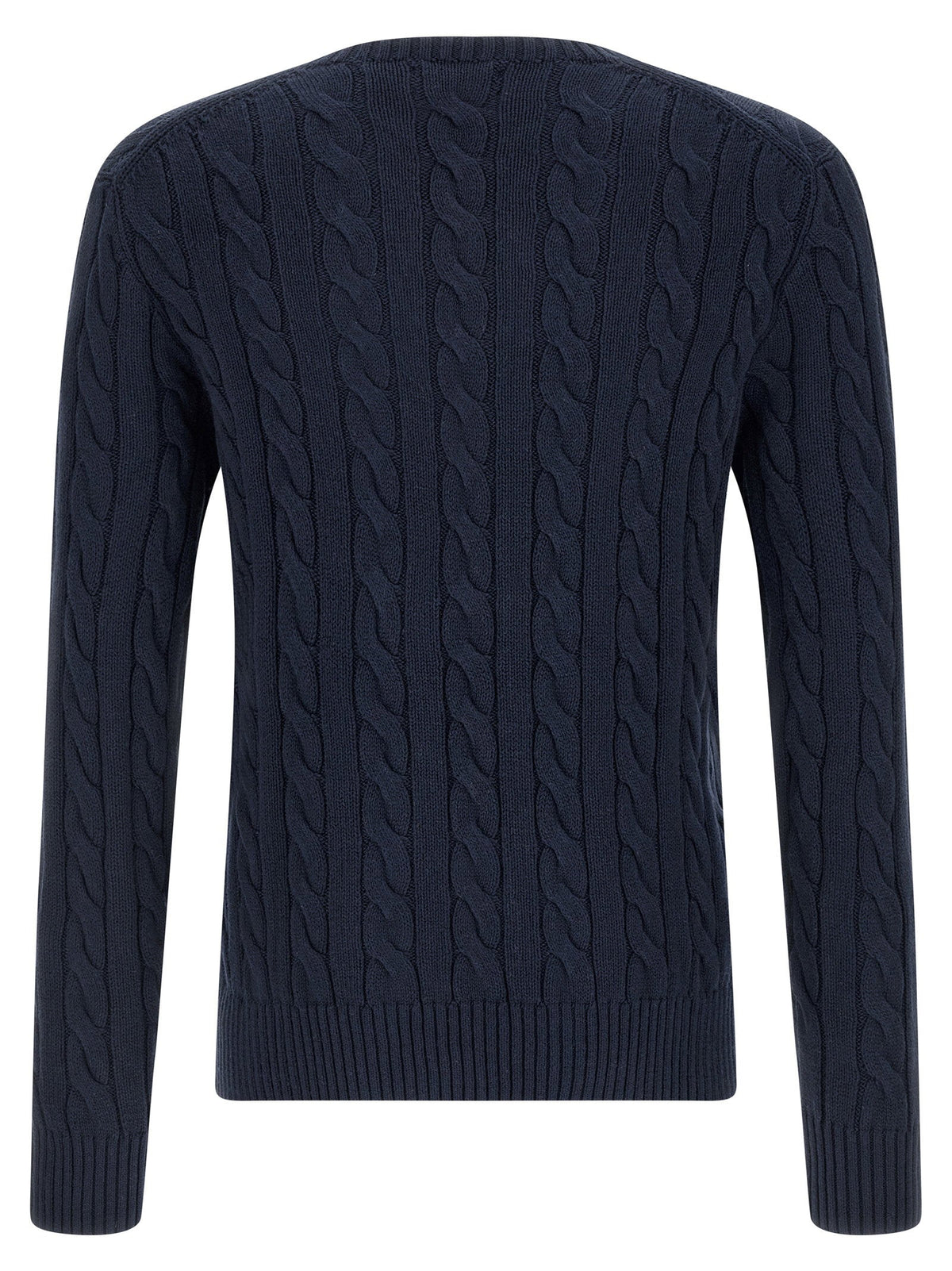 Polo Ralph Lauren Cotton Braided Sweater - Blue
