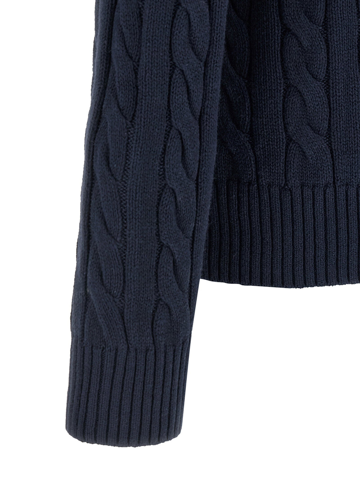 Polo Ralph Lauren Cotton Braided Sweater - Blue