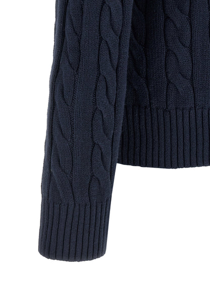 Polo Ralph Lauren Cotton Braided Sweater - Blue