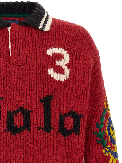 Polo Ralph Lauren Red Polo Collar Sweater