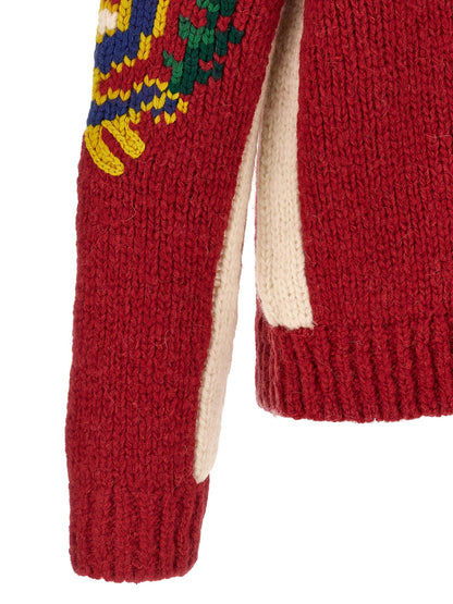 Polo Ralph Lauren Red Polo Collar Sweater