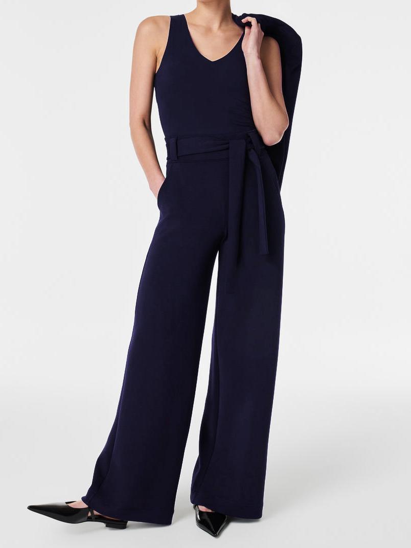 Tie-Waist Wide-Leg Pant