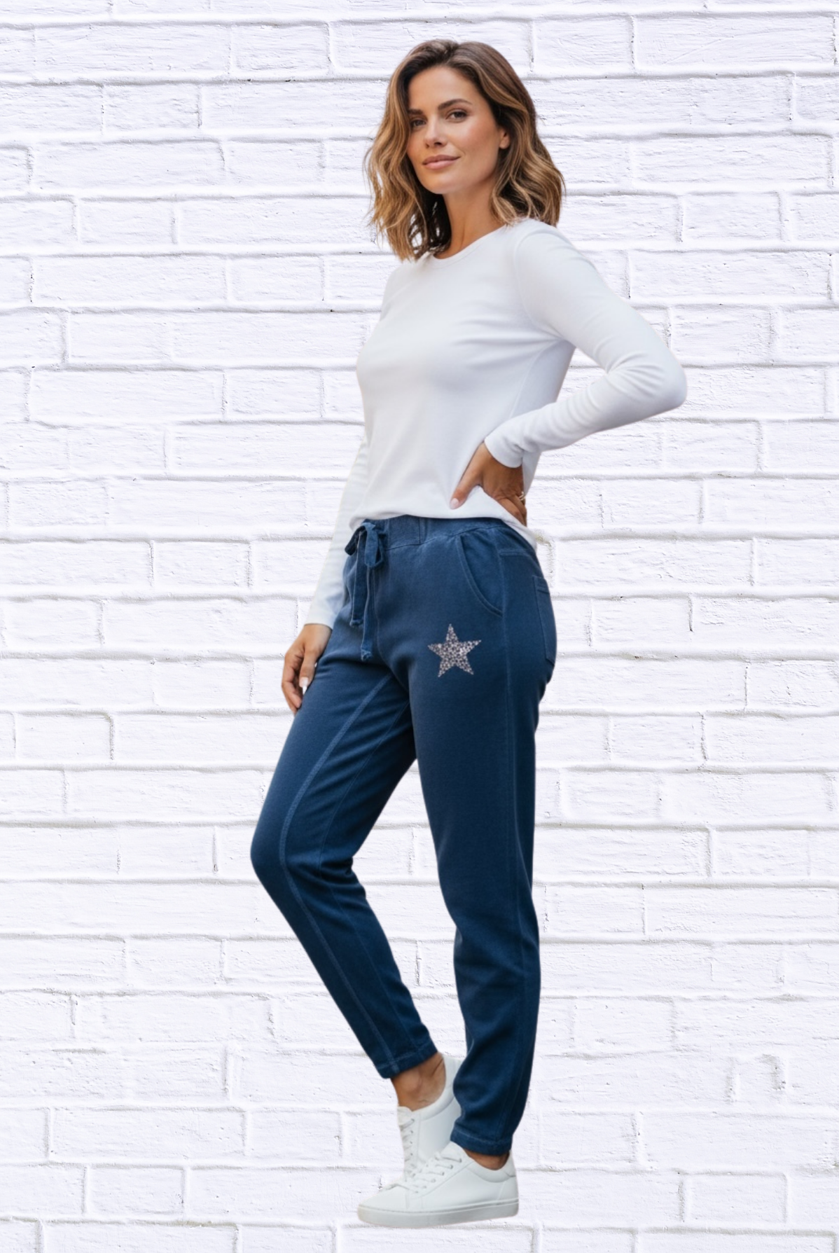 Darling Relaxed Pant - Dark Navy Navy Free Size