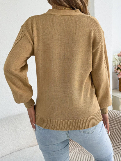 Cut-Out Cable Knit Sweater