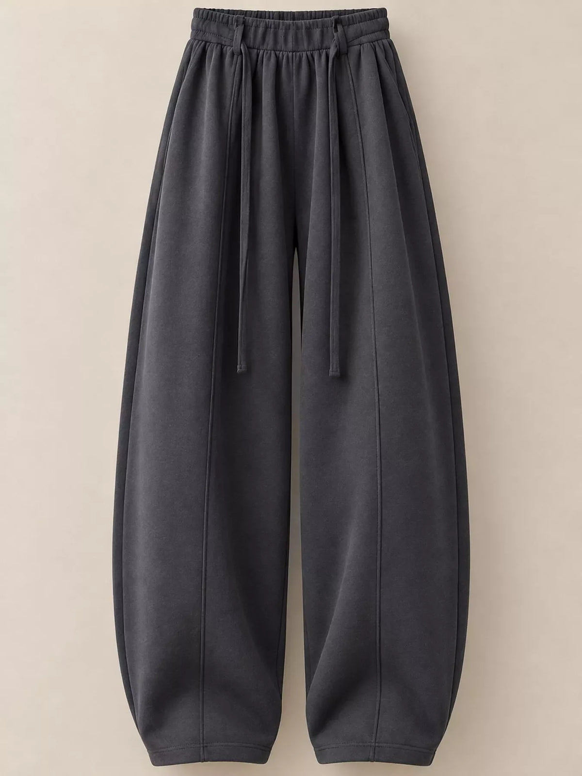 Drawstring Wide-Leg Casual Pants