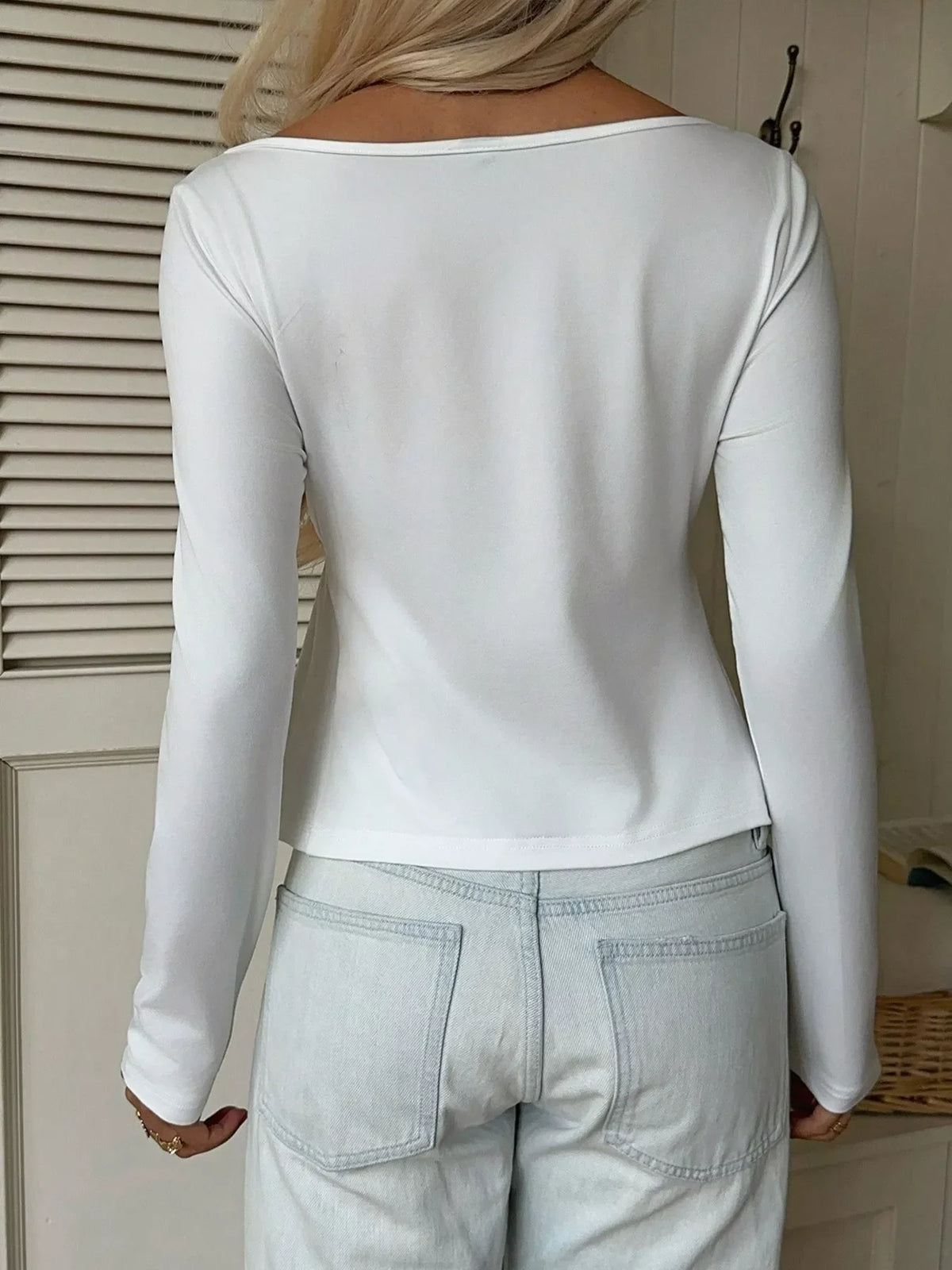 Lace Detail Long Sleeve T-Shirt
