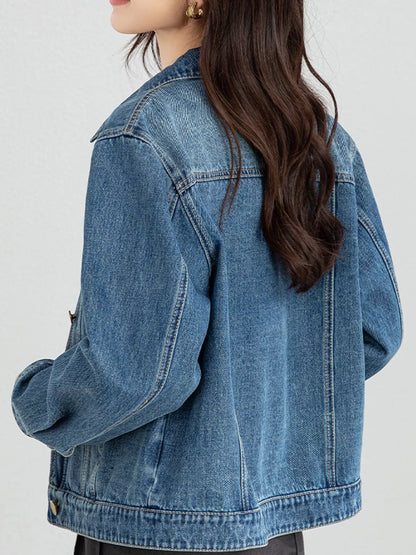 Vintage Wash Relaxed Fit Denim Jacket