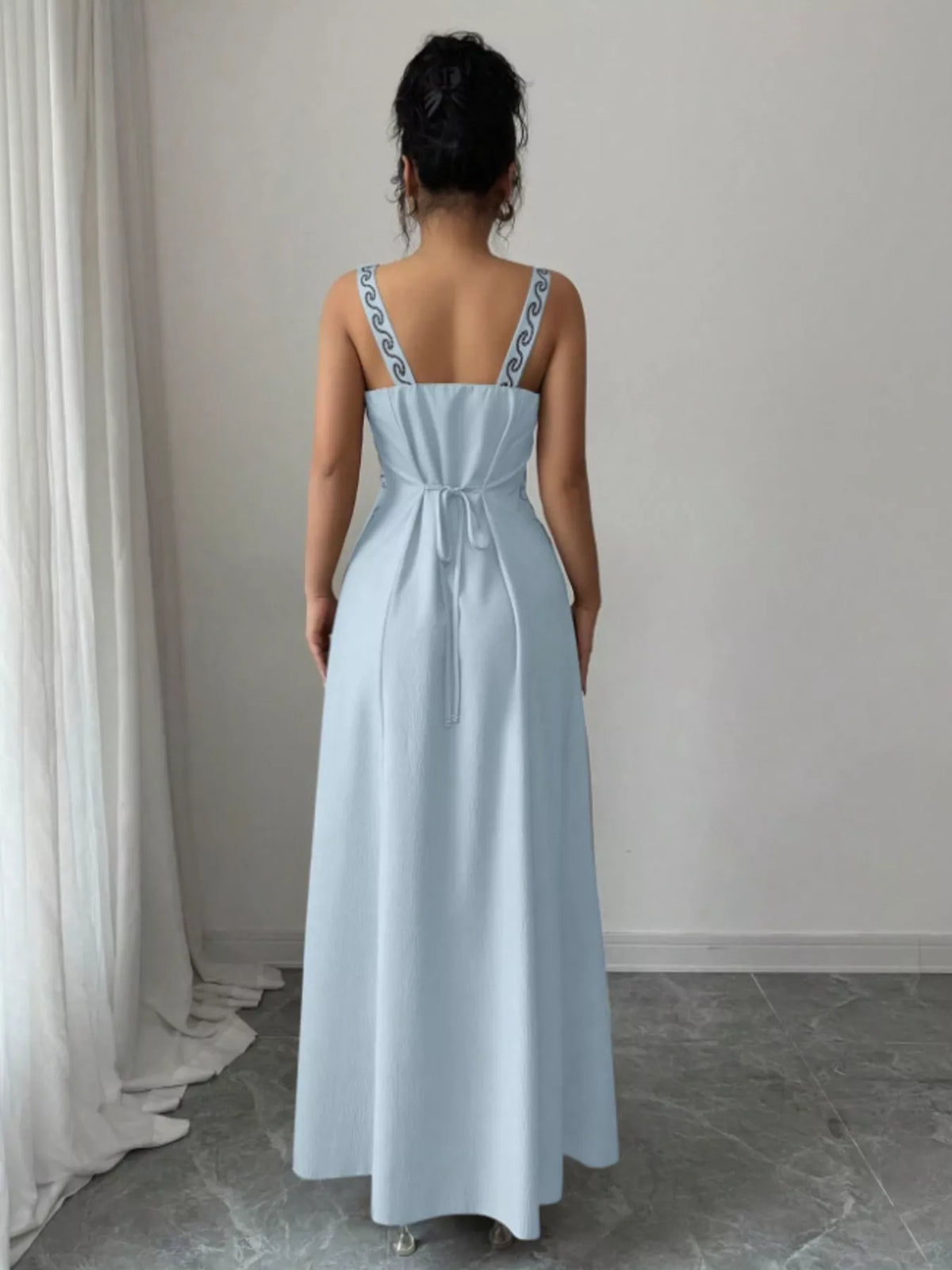 Floral Sleeveless Maxi Dress with Side Slit