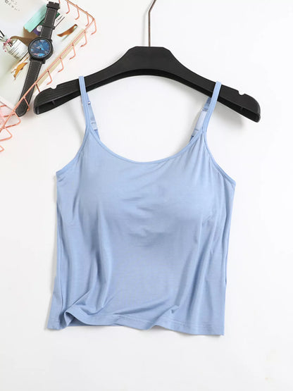 Modal Adjustable Strap Padded Cami and Shorts Set