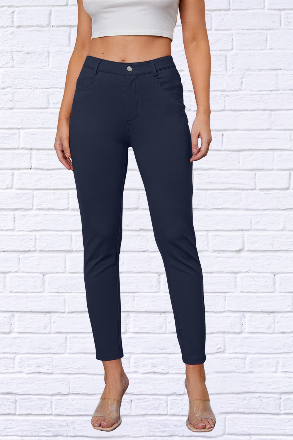 Stretchy Stitch Pants Dark Blue
