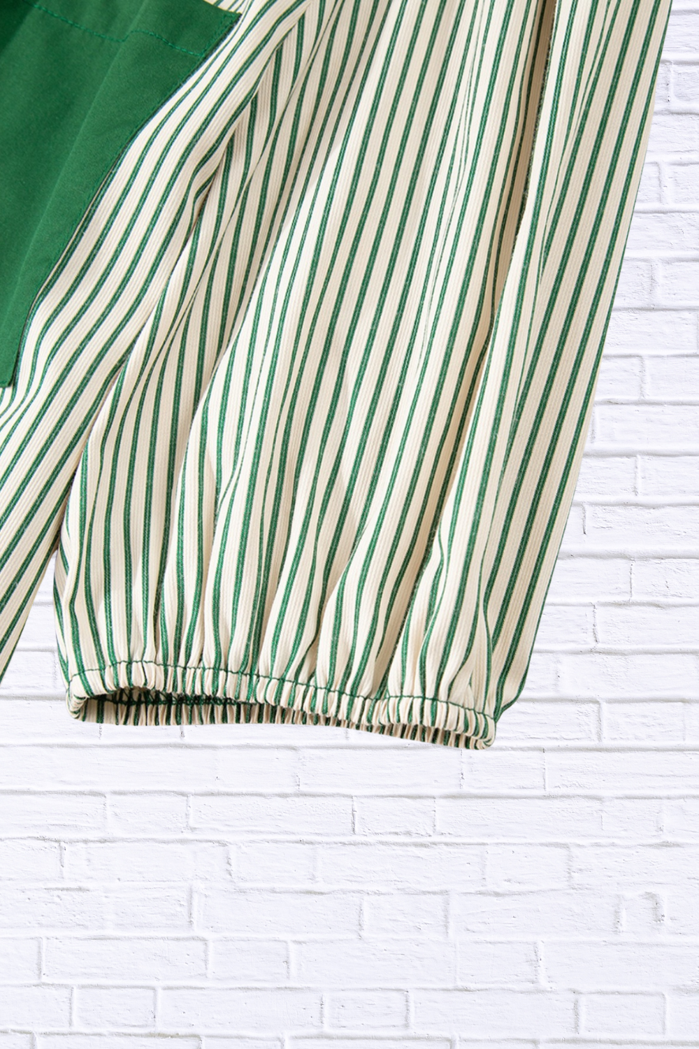 Stripe Color Block Patchwork Shirt Collar Button Down Puff Sleeve Mini Dress