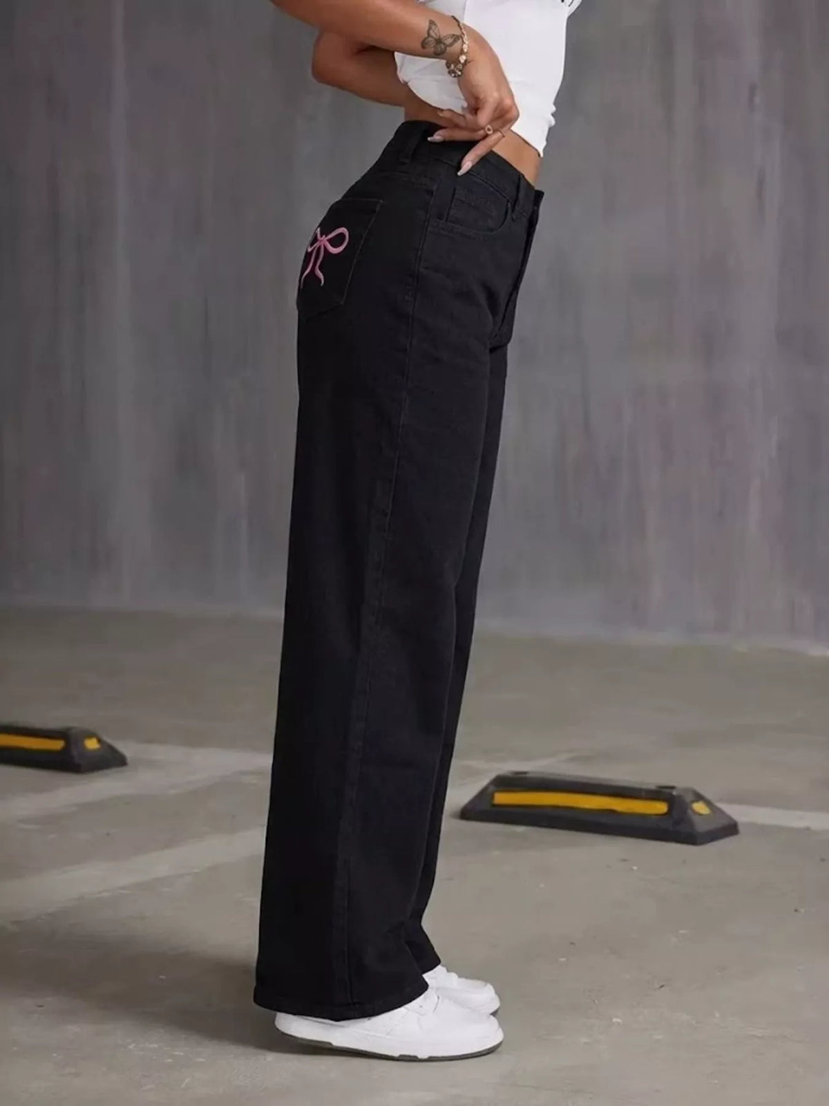 High-Waisted Wide-Leg Jeans