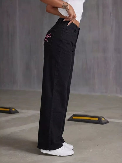 High-Waisted Wide-Leg Jeans