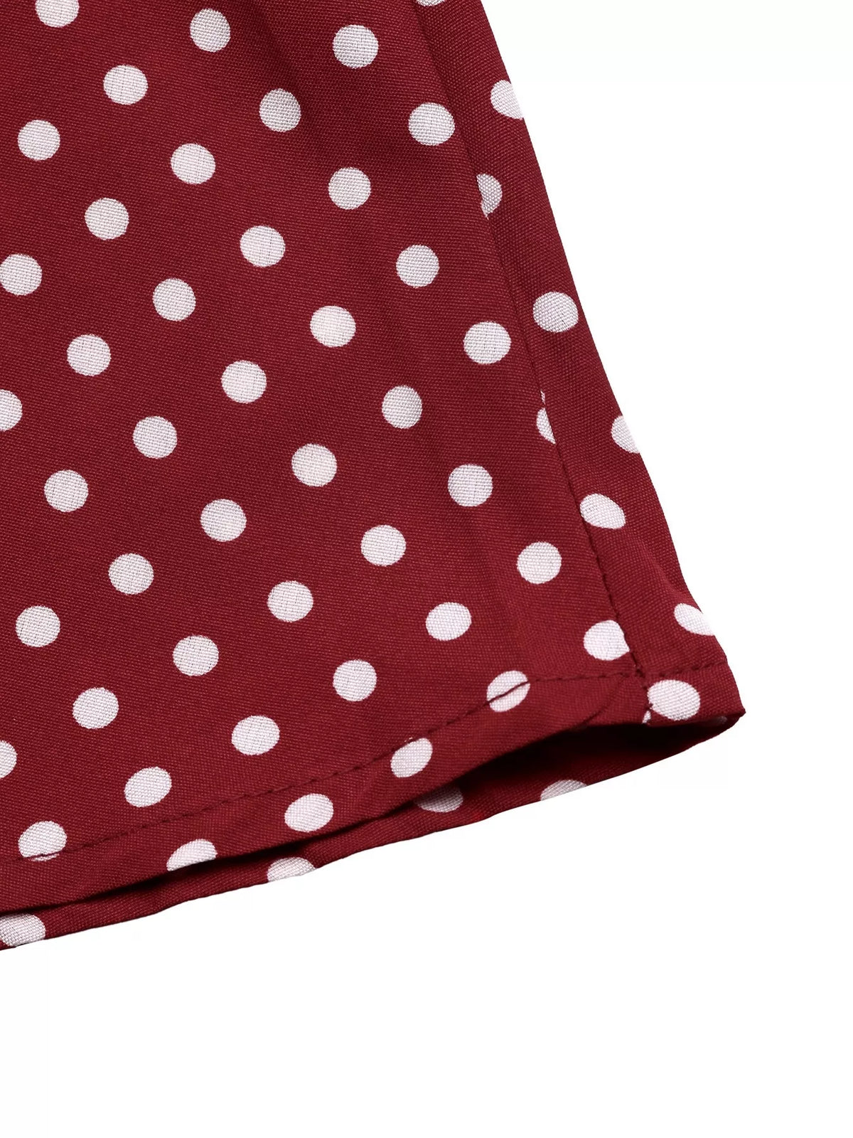 Square Neck Polka Dot Long Sleeve Maxi Dress