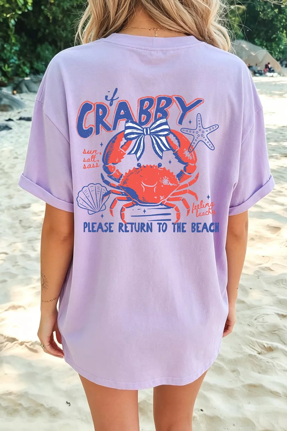 Crabby Beach Day Graphic T Shirt