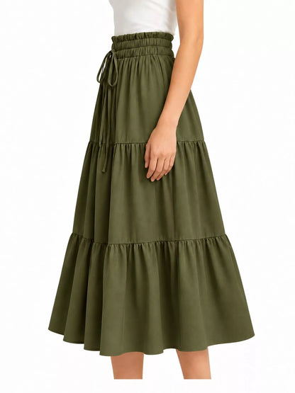 Tiered Midi Skirt