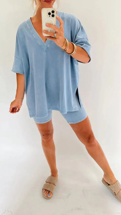 Women's Casual Washed Set