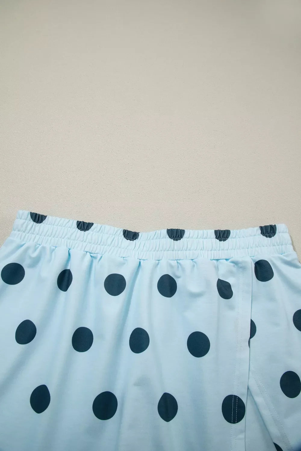 Polka Dot Sleeveless Top and Skort Casual Two-Piece Set