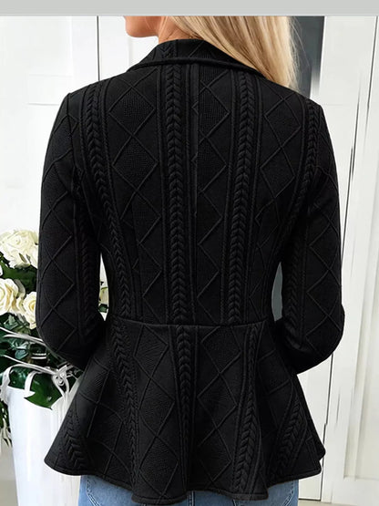 Cable-Knit Button Up Cardigan