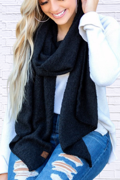 Draped Scarves Black OneSize