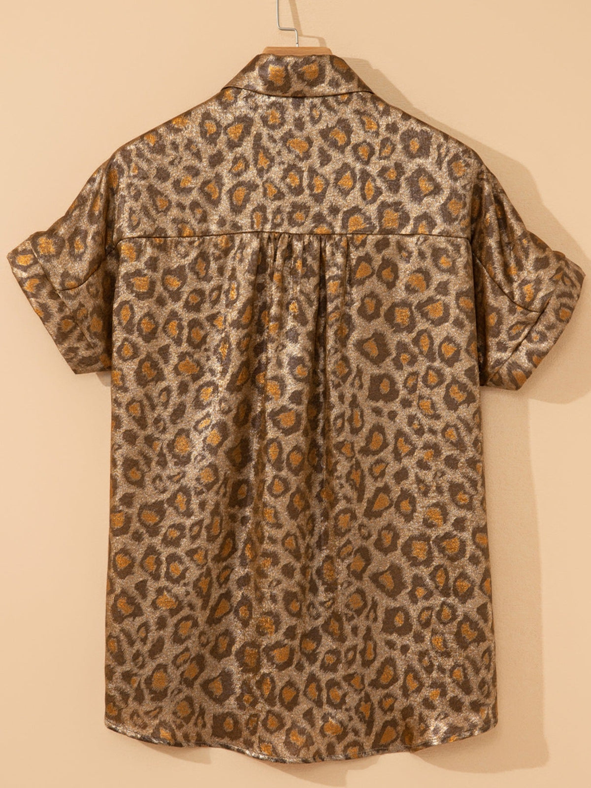 Leopard Print Button-Down Shirt