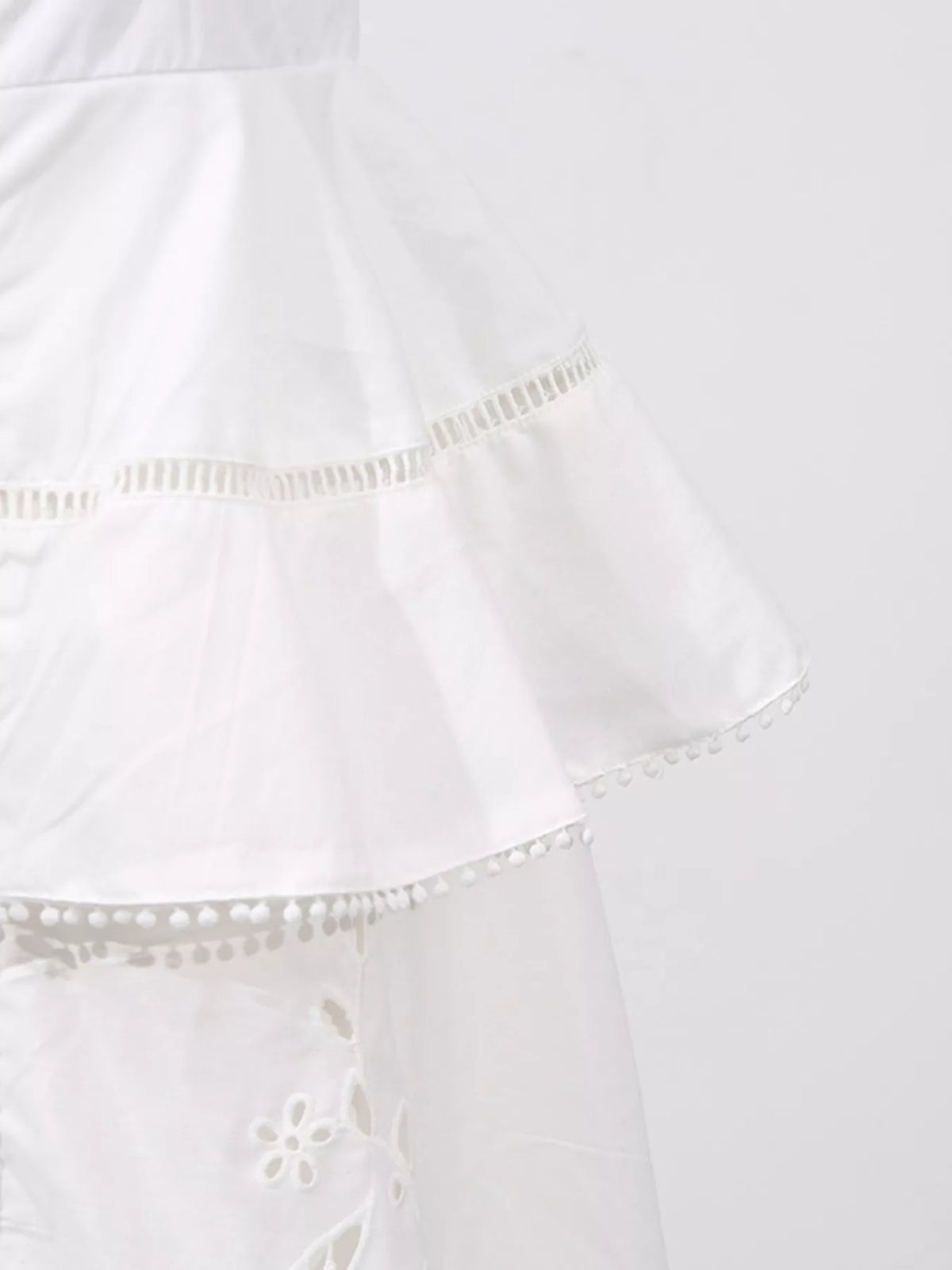 Sleeveless Eyelet Embroidered Button-Down Midi Dress