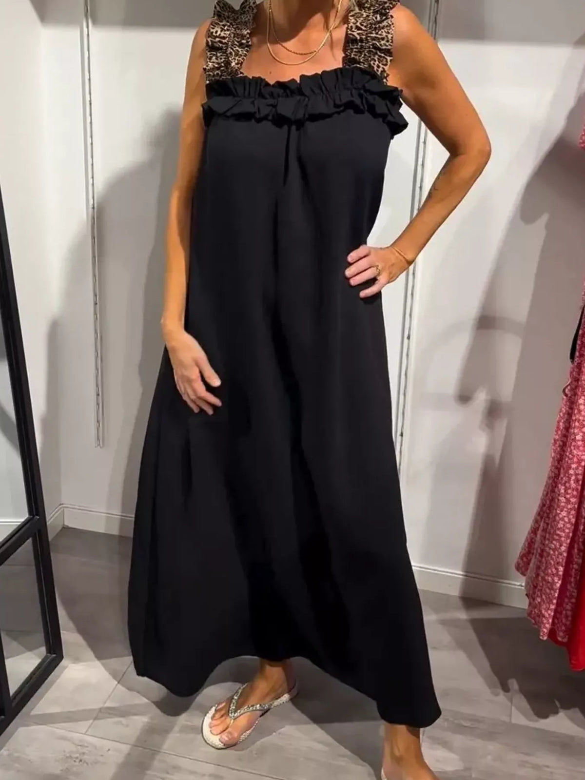 Full Size Ruffled Strap Flowy Maxi Dress Plus Size