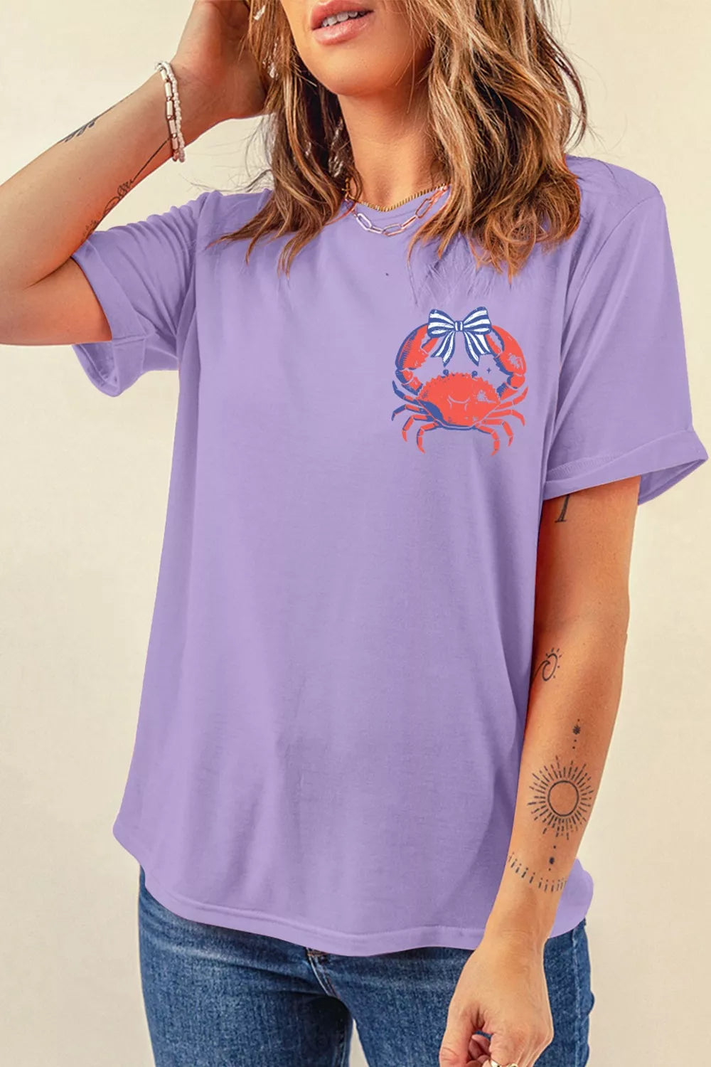 Crabby Beach Day Graphic T Shirt