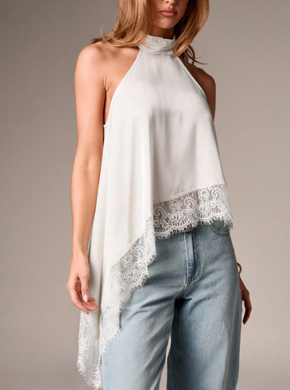 Clidress Gold Ring Sleeveless Off Shoulder Top
