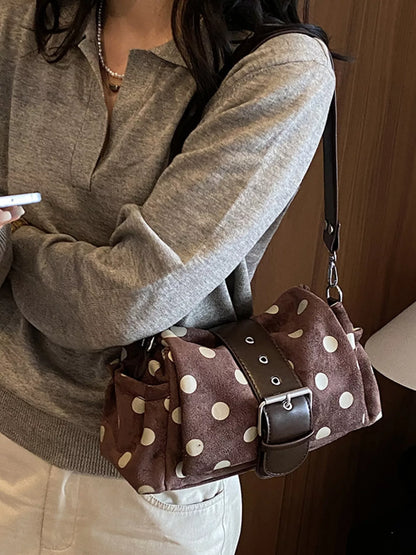 Vintage Polka Dot Shoulder Bag