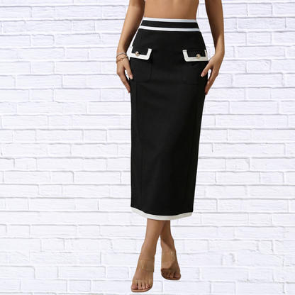 Contrast Trim Skirt