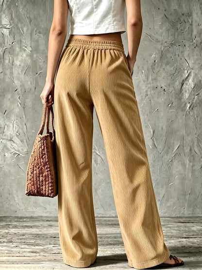 Plus Size Wide-Leg Corduroy Pants