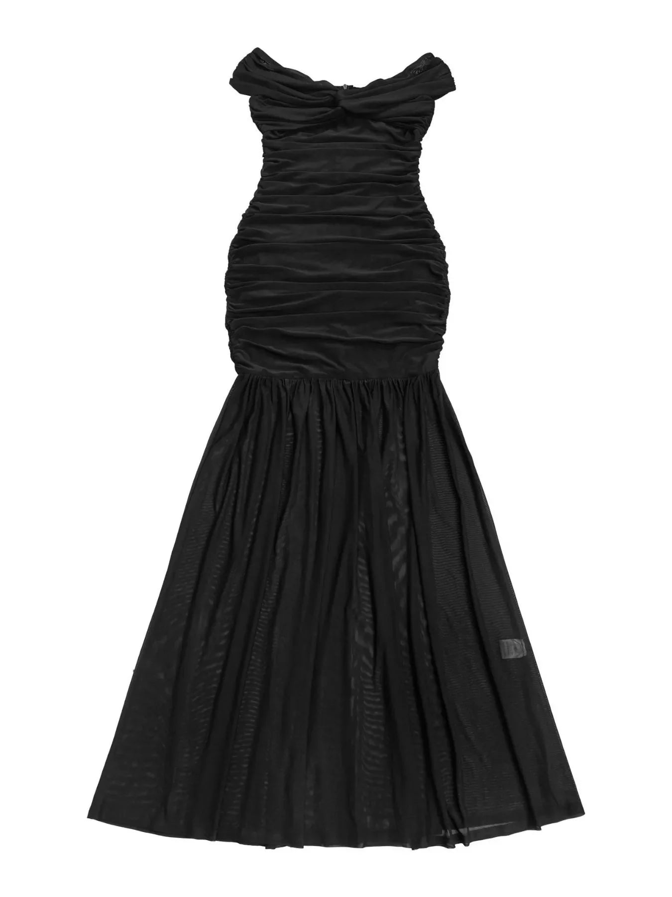 Viviana's Off-Shoulder Ruched Mermaid Maxi Dress