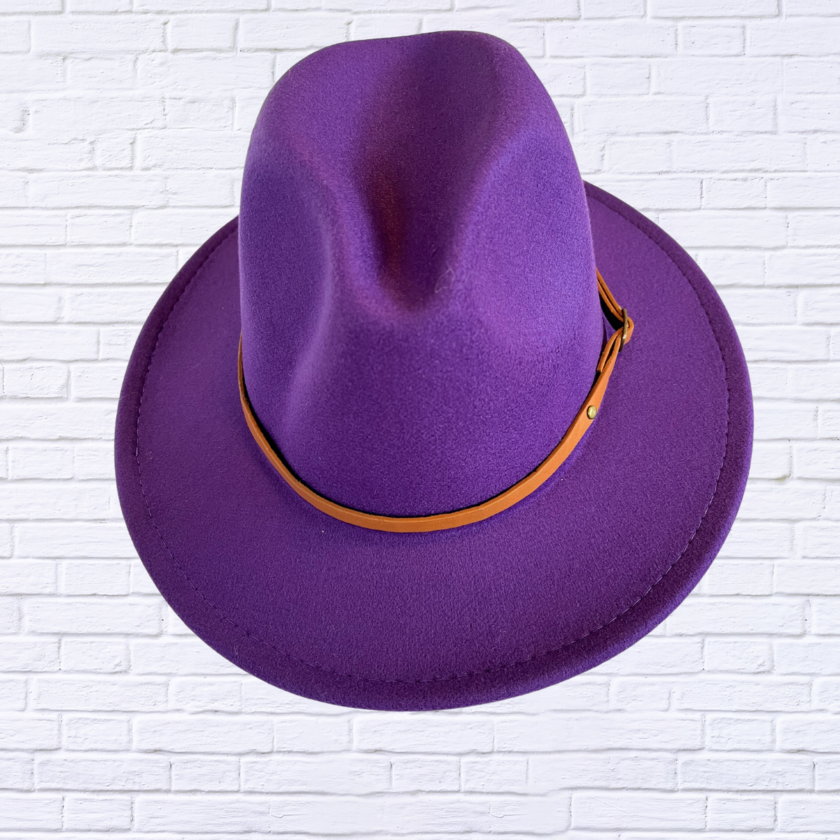 Retro Flat Brim Hat - A Stylish and Playful Accessory | Diva USA Purple medium size hat Medium