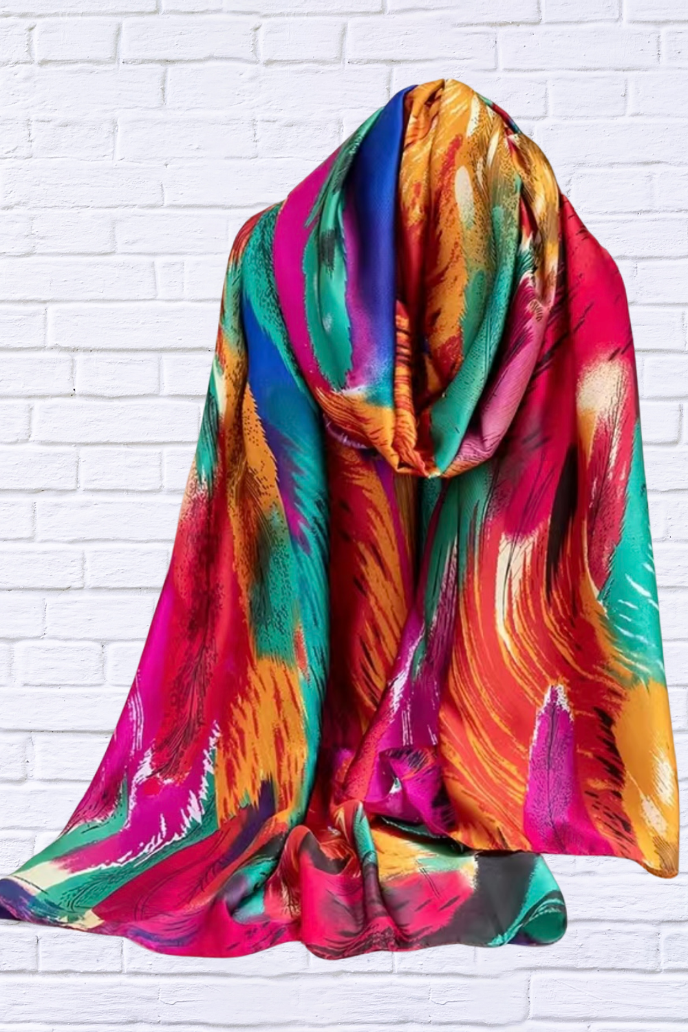 Multi-Color Bohemian-Style Printed Scarf Multicolor