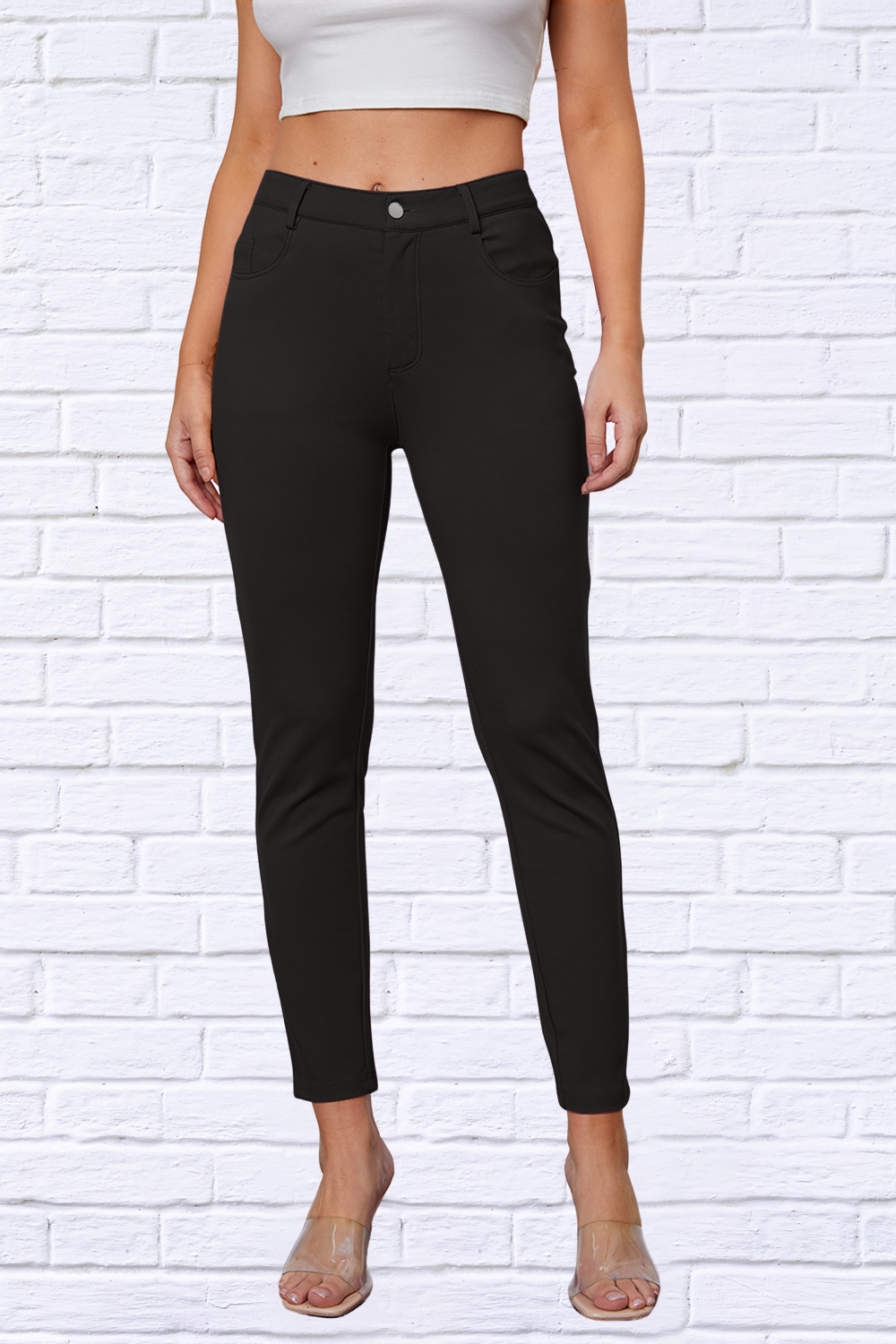 Stretchy Stitch Pants Black