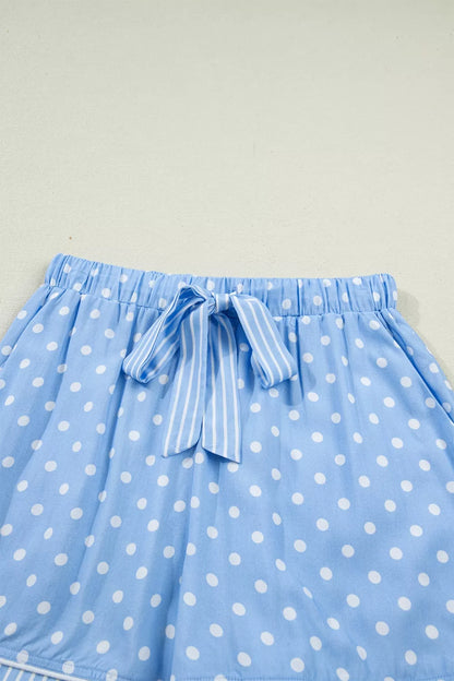 Dotted Print Soft Short Pajama Set
