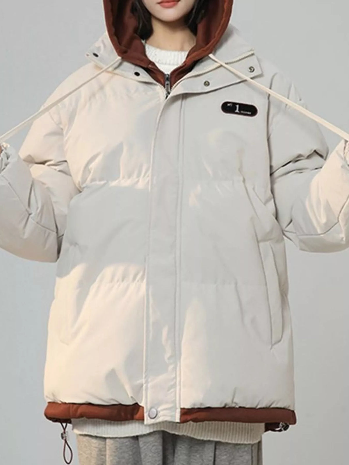 Zip Up Hooded Puffer Outerwear