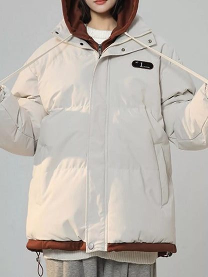 Zip Up Hooded Puffer Outerwear
