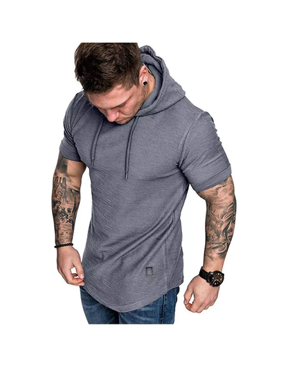 Men's Textured Solid Color High Quality Pullover Hoodies